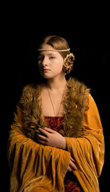 woman with fur collar